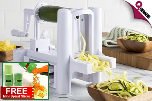 From QR69, Slice Away with a Multi-Functional Cutting Kitchen Tool with FREE Mini Spiral Slicer! (Up to QR220 Value)